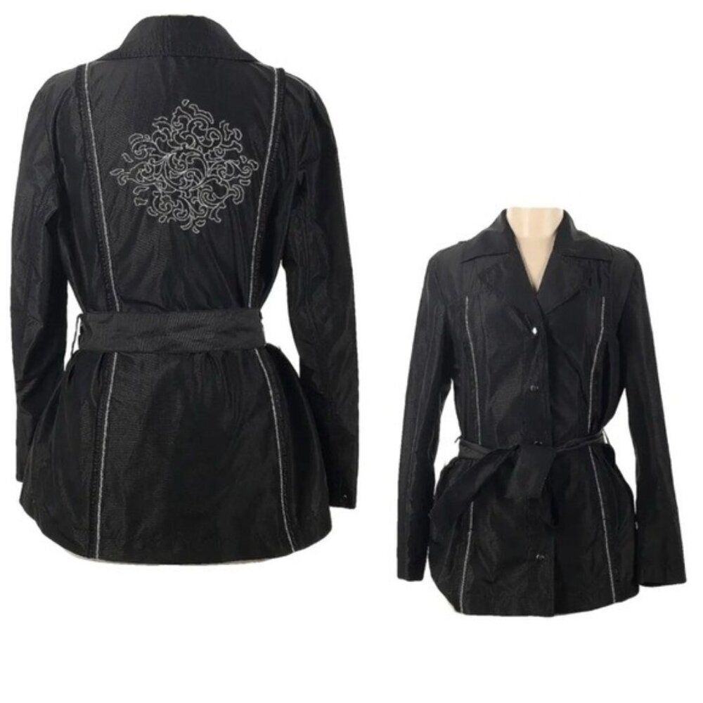Chico’s Topper Julitta black lightweight windbreaker jacket size